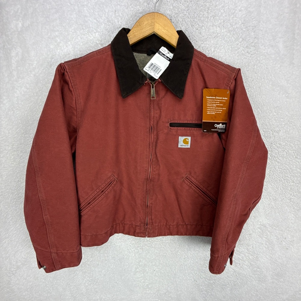 Carhartt Detroit Jacket‎ Sherpa Lined Womens XS WJ097 VRS Vintage Rose NWT NOS